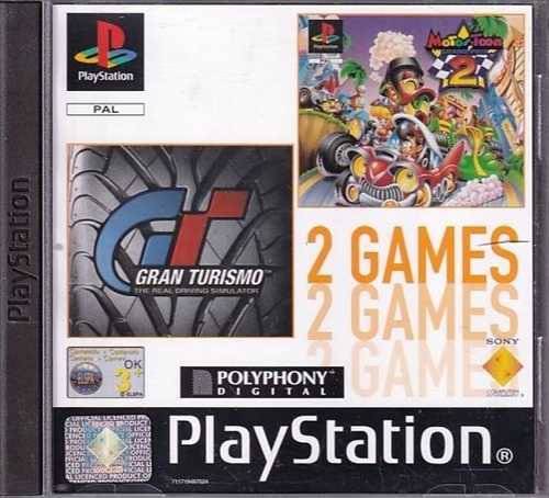 Gran Turismo + Motor Toon Grand Prix 2 - PS1 (B Grade) (Genbrug)